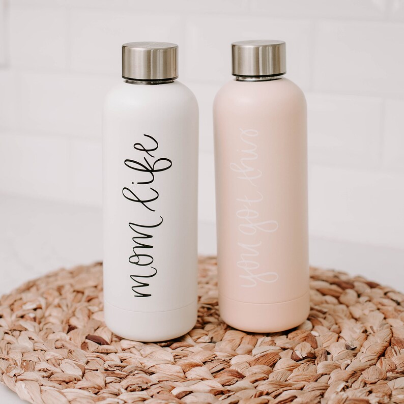 Mom Life Metal Water Bottle Mom Water Bottle Boss Mama Etsy