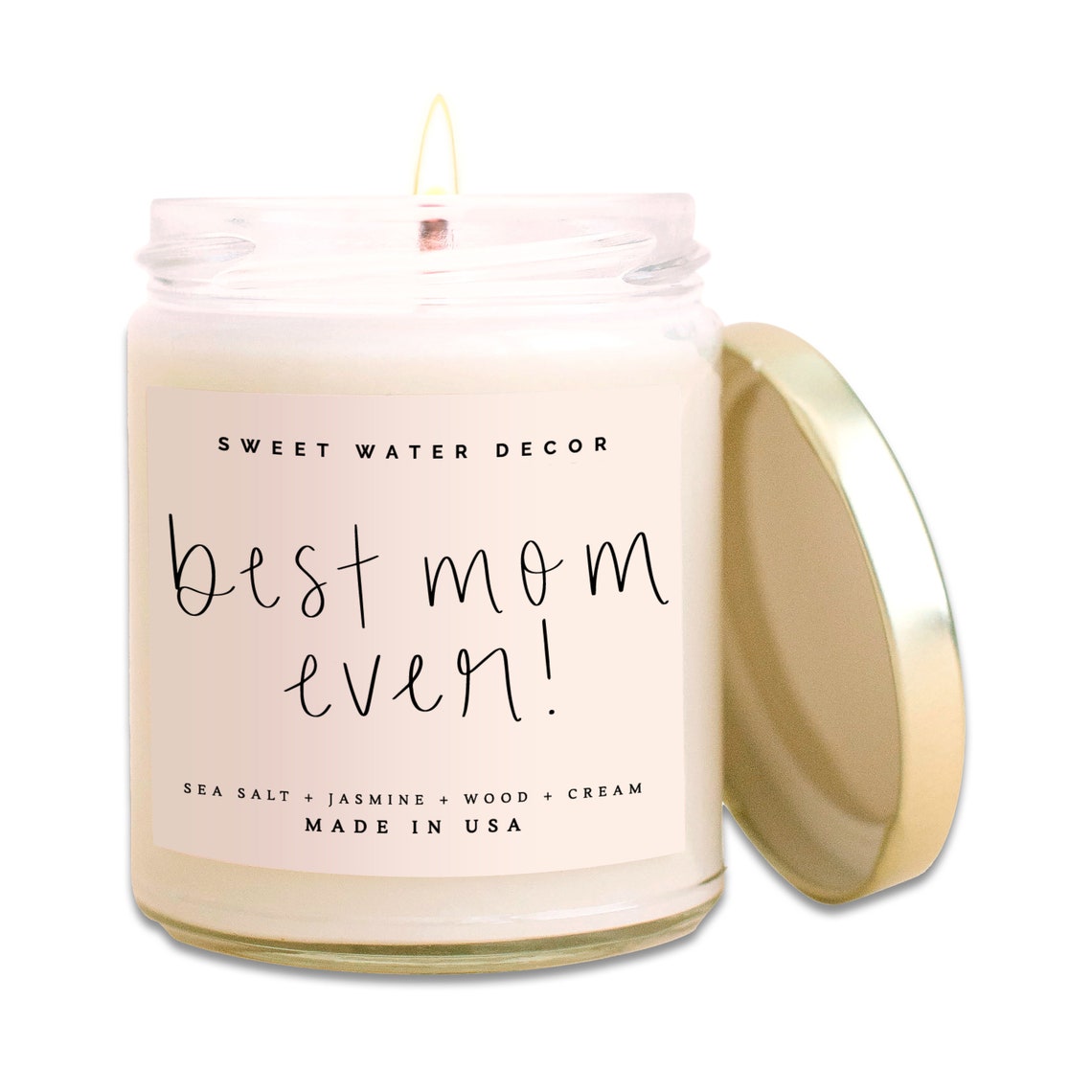 Best Mom Ever Candle Jasmine Scented Candle Mom Gift Etsy