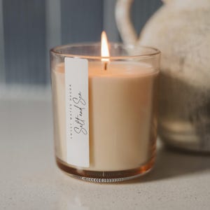 Salt and Sea Candle - 12oz Soy Summer Candle - Beach Candle, Beach Decor - Sea Salt, Citrus, Musk, Amber Ocean Candle - Sea Scented Candle