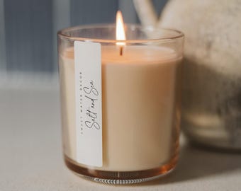 Salt and Sea Candle: Soy 12 oz Summer Candle for Beach House Decor