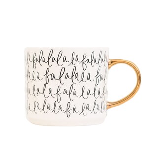 Fa La La La Coffee Mug Christmas Coffee Mug Holiday Mug Christmas Mug Christmas Gift Gold Coffee Mug Birthday Gifts Chic Decor afbeelding 7