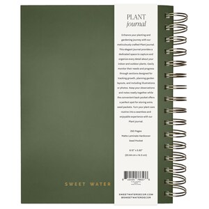 Plant Journal: Green Hardcover Garden Planner for Indoor and Outdoor Plants image 7