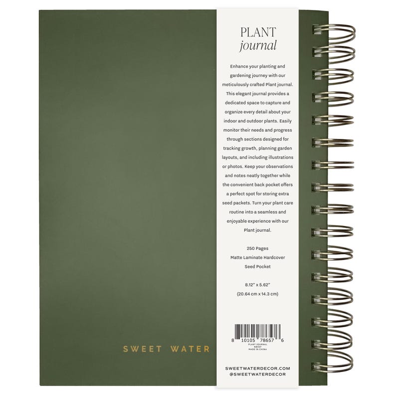 Plant Journal: Green Hardcover Garden Planner for Indoor and Outdoor Plants image 7