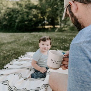 Best Dad Ever Coffee Mug: 14oz Stoneware Style (Microwave Safe) image 3