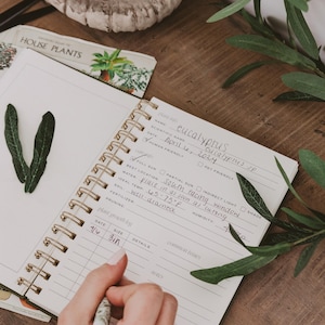 Plant Journal: Green Hardcover Garden Planner for Indoor and Outdoor Plants image 2
