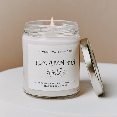 Cinnamon Rolls Soy Candle Cinnamon Bun Scented Candles Etsy