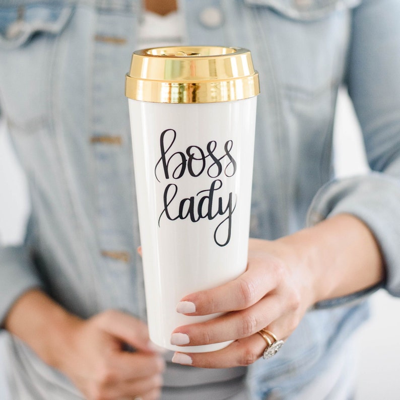 boss lady travel mug