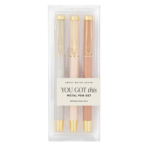 You Got This Metal Pen Set Gold Office Decor Chic Stationery Boss Lady Office Supplies Gift for Her Desk Decor Cute Pens image 4