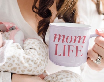 Mom Life feu de camp mug | Tasses à café pour maman | Lavable au lave-vaisselle, tasse à café en céramique | Cadeaux fête des mères, Saint-Valentin pour les mamans