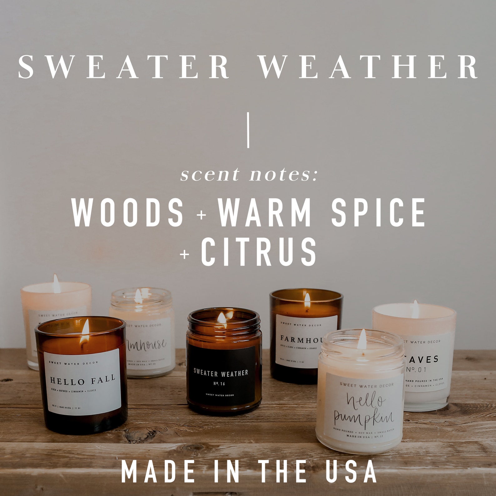 Sweater Weather Candle Fall Candle Fall Candles Etsy