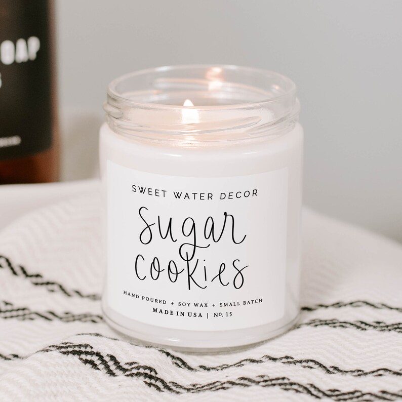 Sugar Cookies Candle Fresh Baked Sugar Cookie Scented Soy Etsy