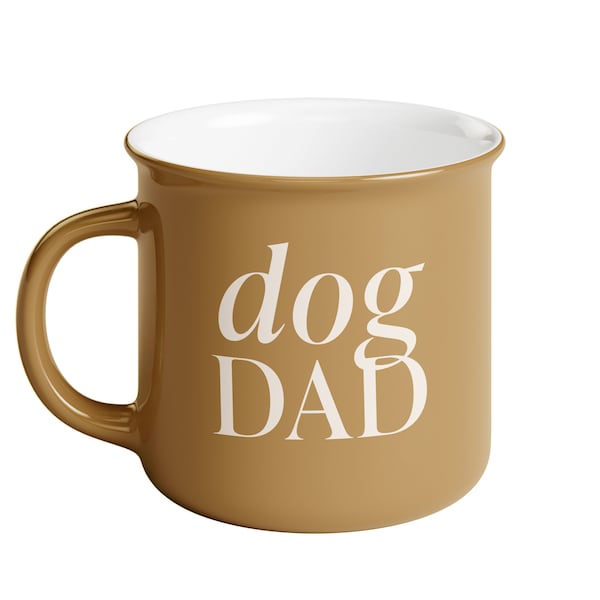 Dog Dad Coffee Mug | Ceramic Campfire Coffee Mug | Fun Gift for Dog Dads, Dog Lovers