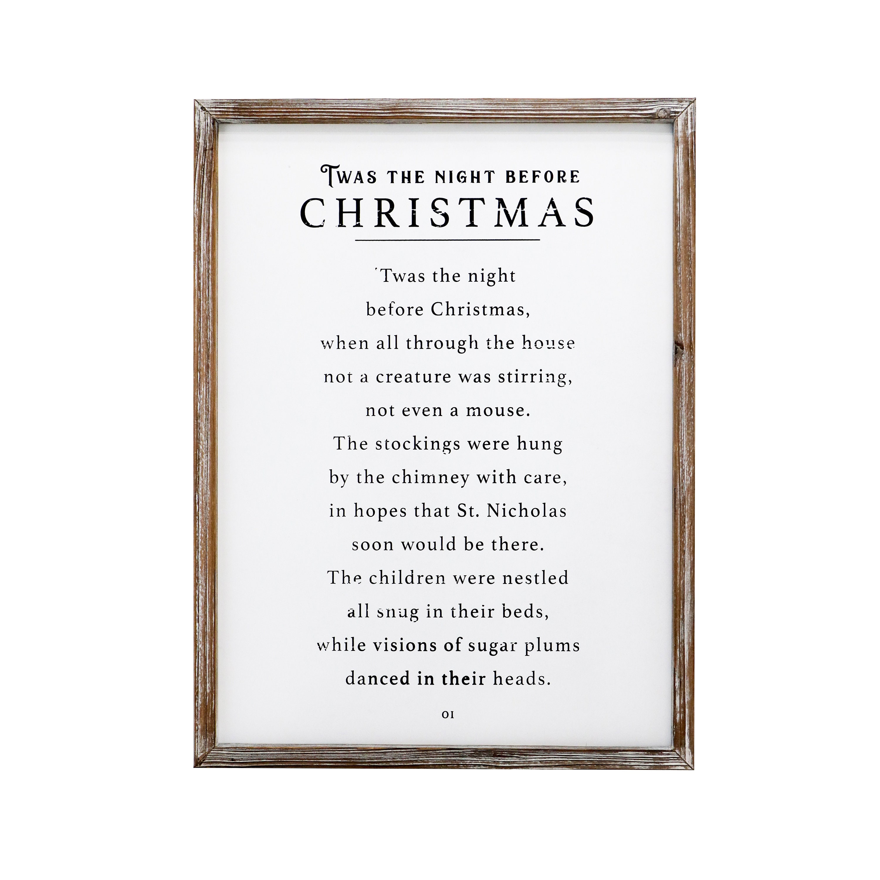 Twas the Night Before Christmas Framed Wood Sign 18x24 / Etsy