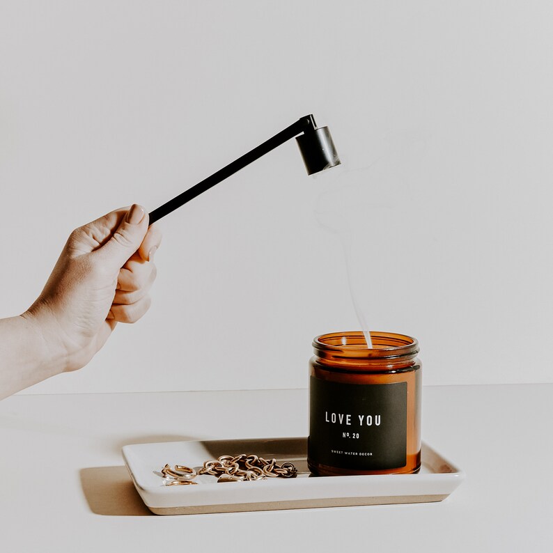 Black Candle Care Kit Wick Trimmer and Candle Snuffer Set Etsy