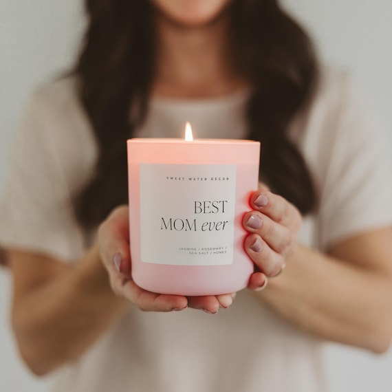 Best Mom Ever Candle: 15 oz Mom Candle Gift for Mother's Day