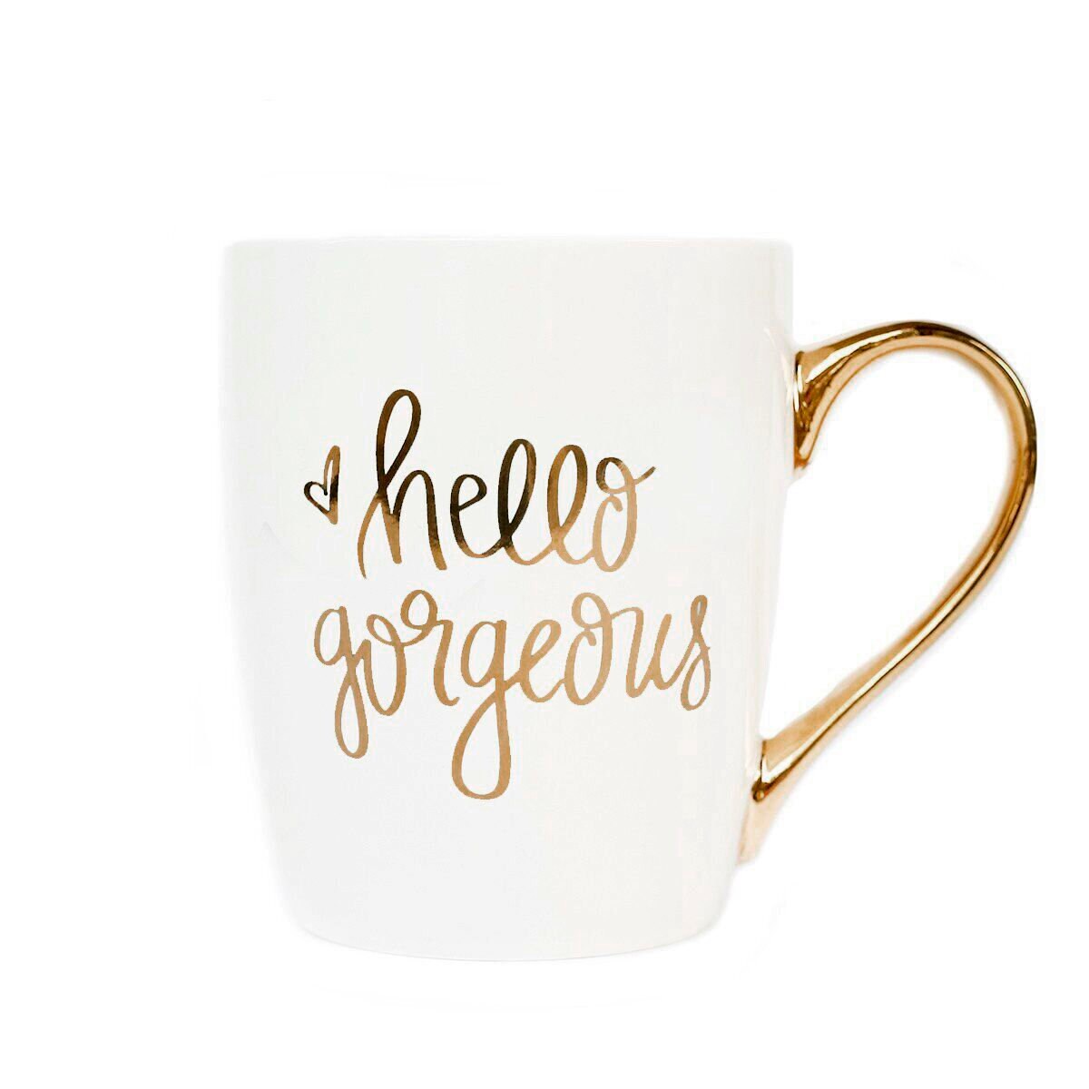 Sweet Water Decor Joy - Gold, White Tile Hand Lettered Coffee Mug - 17 —  Hello Baby & Kids