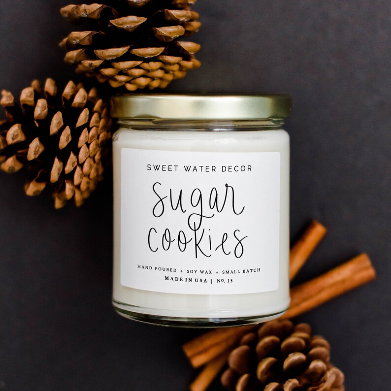 Sugar Cookies Candle Fresh Baked Sugar Cookie Scented Soy Etsy
