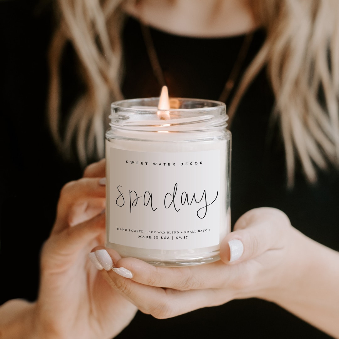 Spa Day Soy Candle Relaxing Spa Candle Jasmine Candle - Etsy