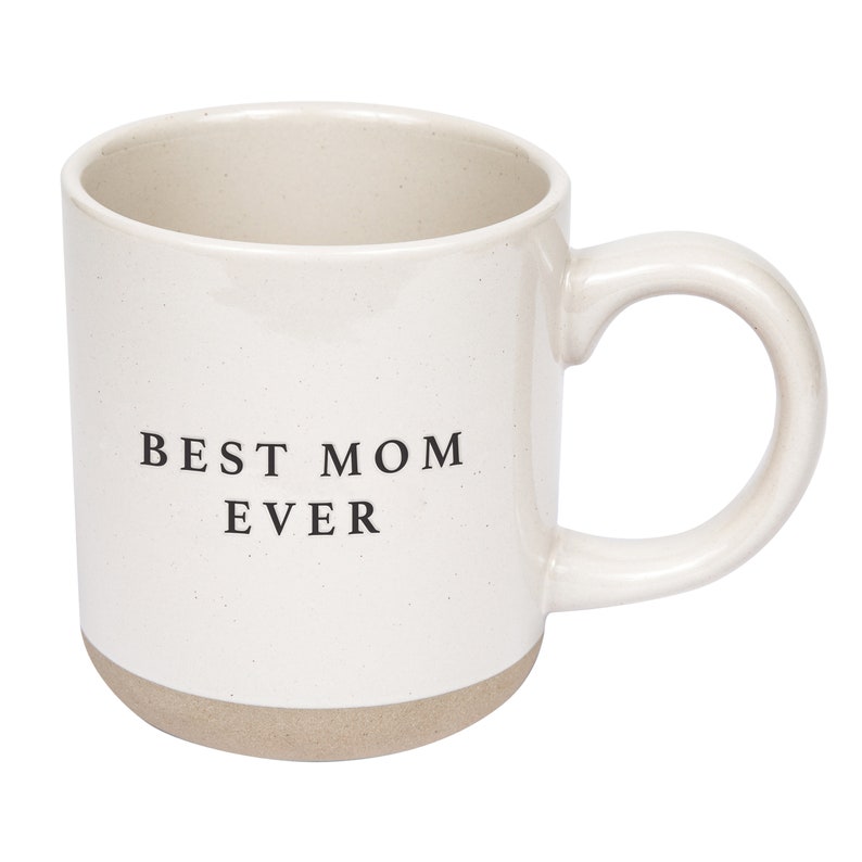 Best Mom Ever Coffee Mug Stoneware Coffee Mug for Mom Birthday, Baby Shower, Mother's Day Gift for Moms Dishwasher Safe Mug image 8