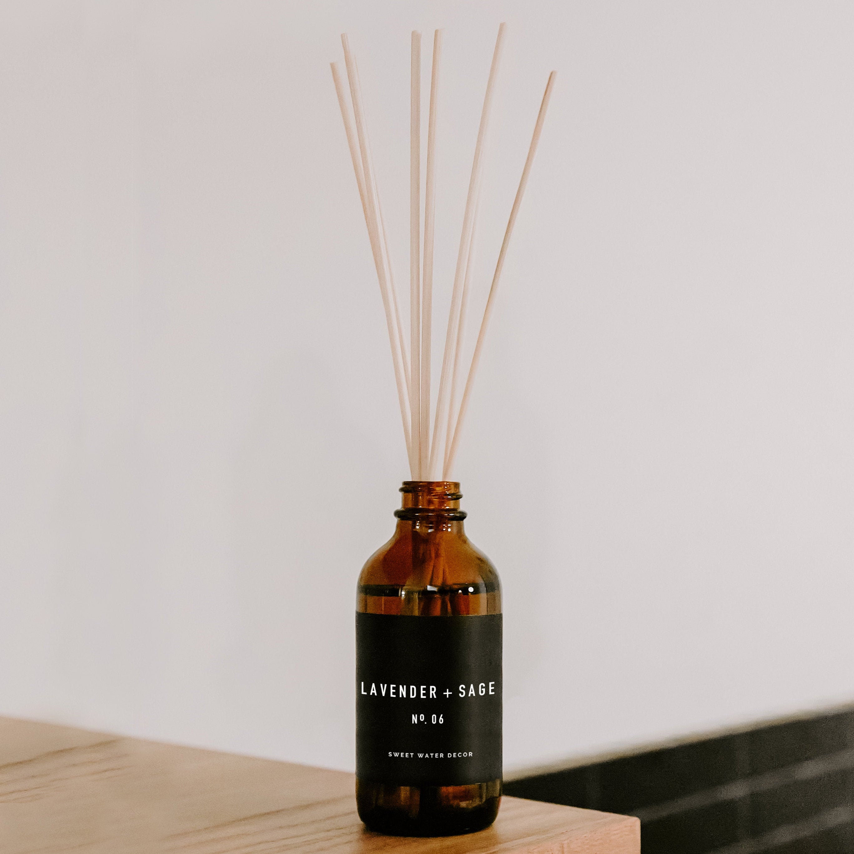 Lavender and Sage Amber Reed Diffuser | Lavender Scented Room Fragran…