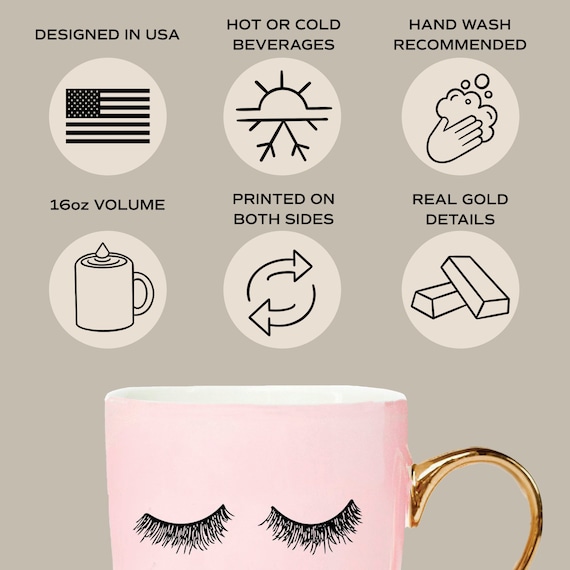 Eyelash Pink Metal Travel Mug — Pretty Lashes