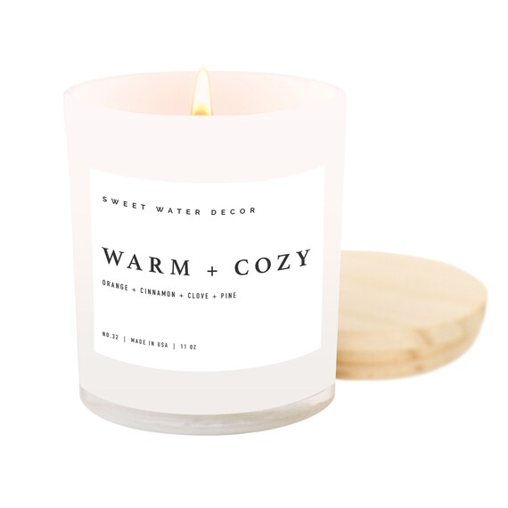 pink warm and cozy candle