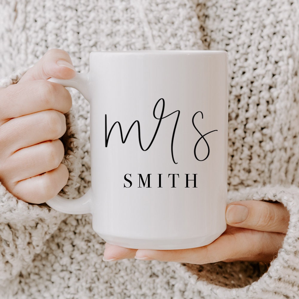 Custom mme Mug | de Cadeaux Mariage Personnalisés Fiançailles Cadeau Pour La Mariée d'enterrement Vi