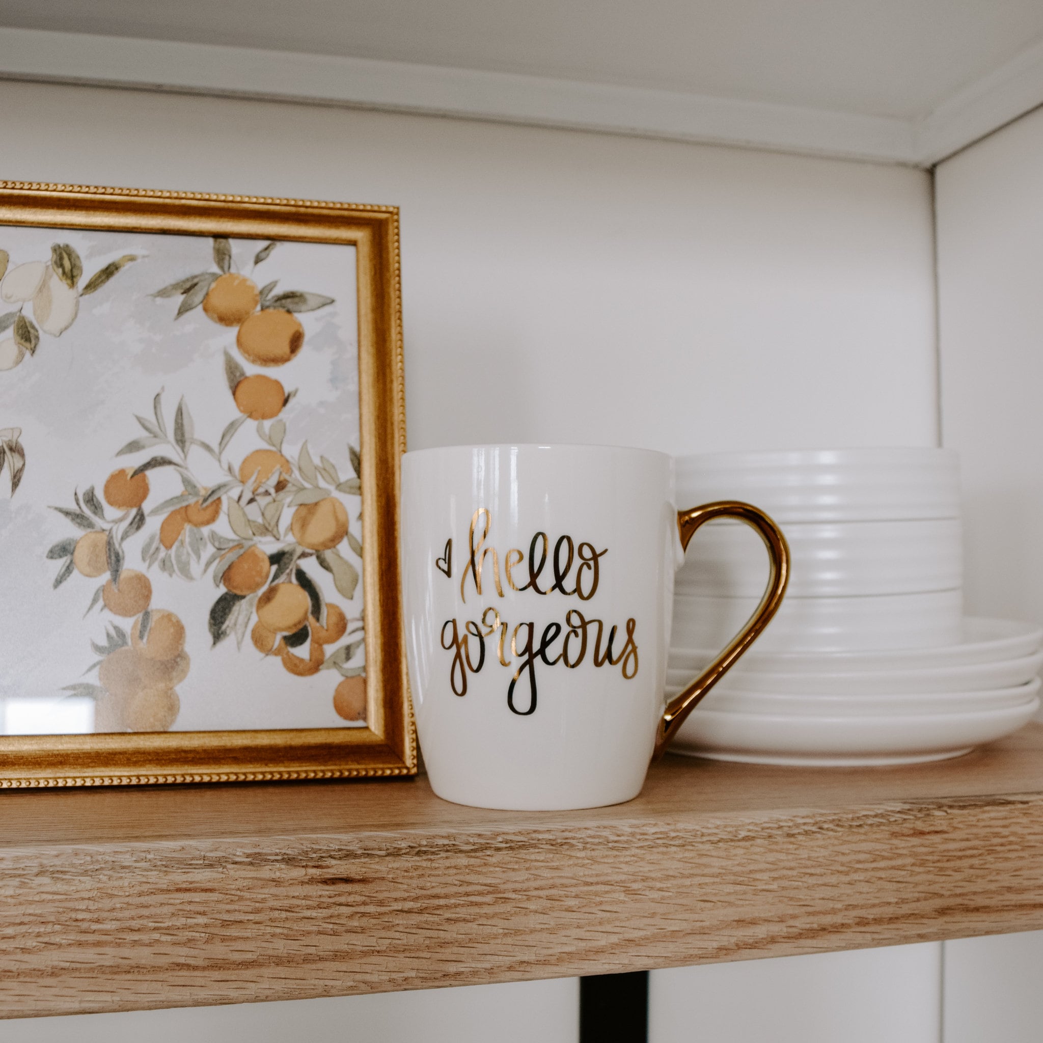 Hello Gorgeous Mug Gold Hand Lettered Hello Gorgeous Coffee - Etsy