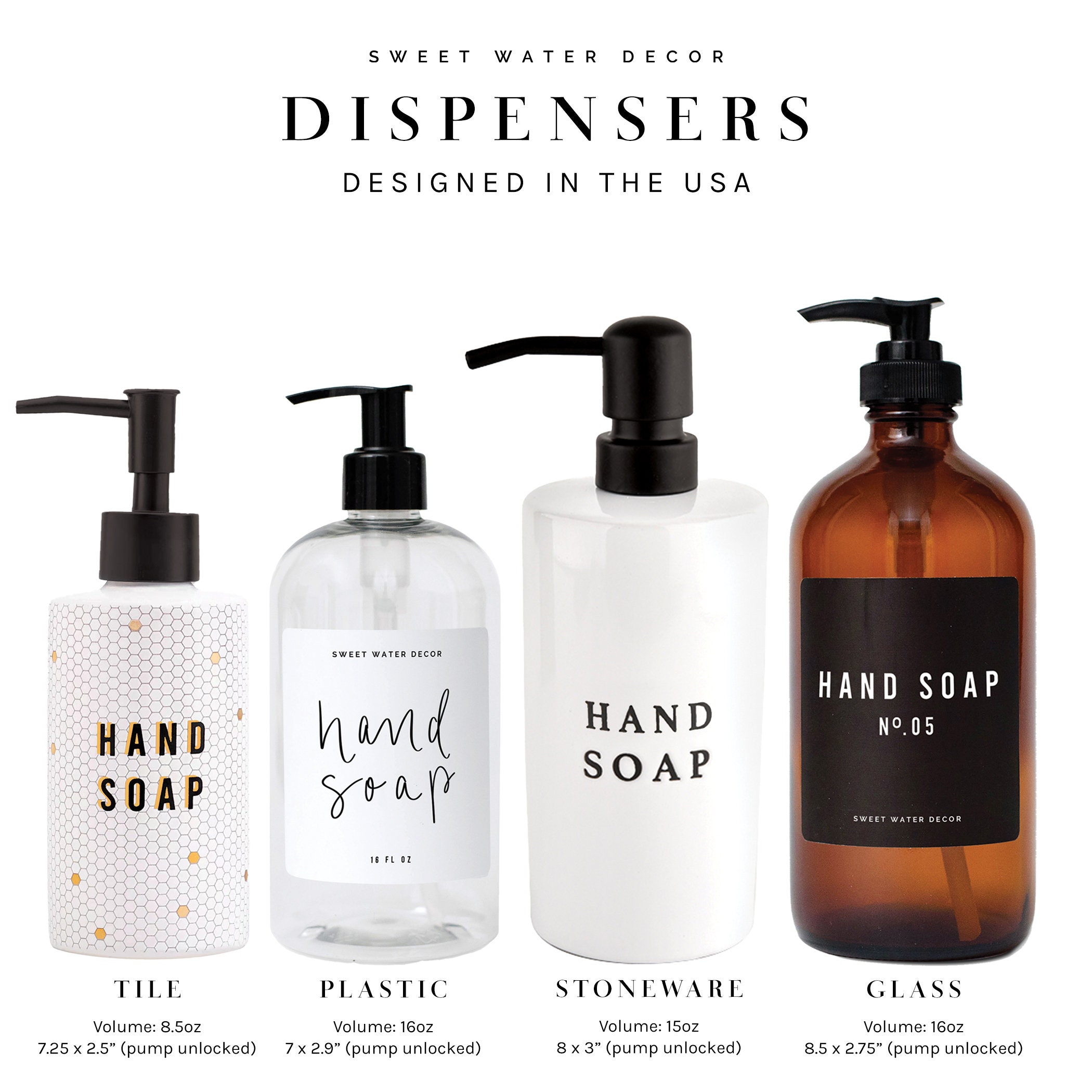 Spa and Salon Containers & Supplies, Plastic Dish Soap Bottles