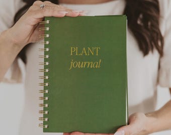 Plant Journal: Green Hardcover Garden Planner for Indoor and Outdoor Plants