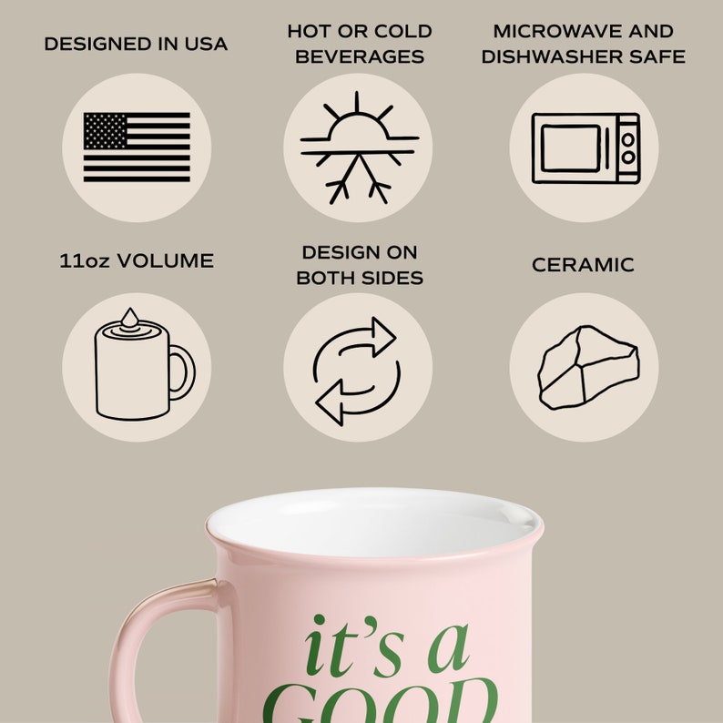 It's A Good Day Coffee Mug Ceramic Campfire Coffee Mug Inspirational and Motivational Coffee Mug Gift Dishwasher Safe image 3