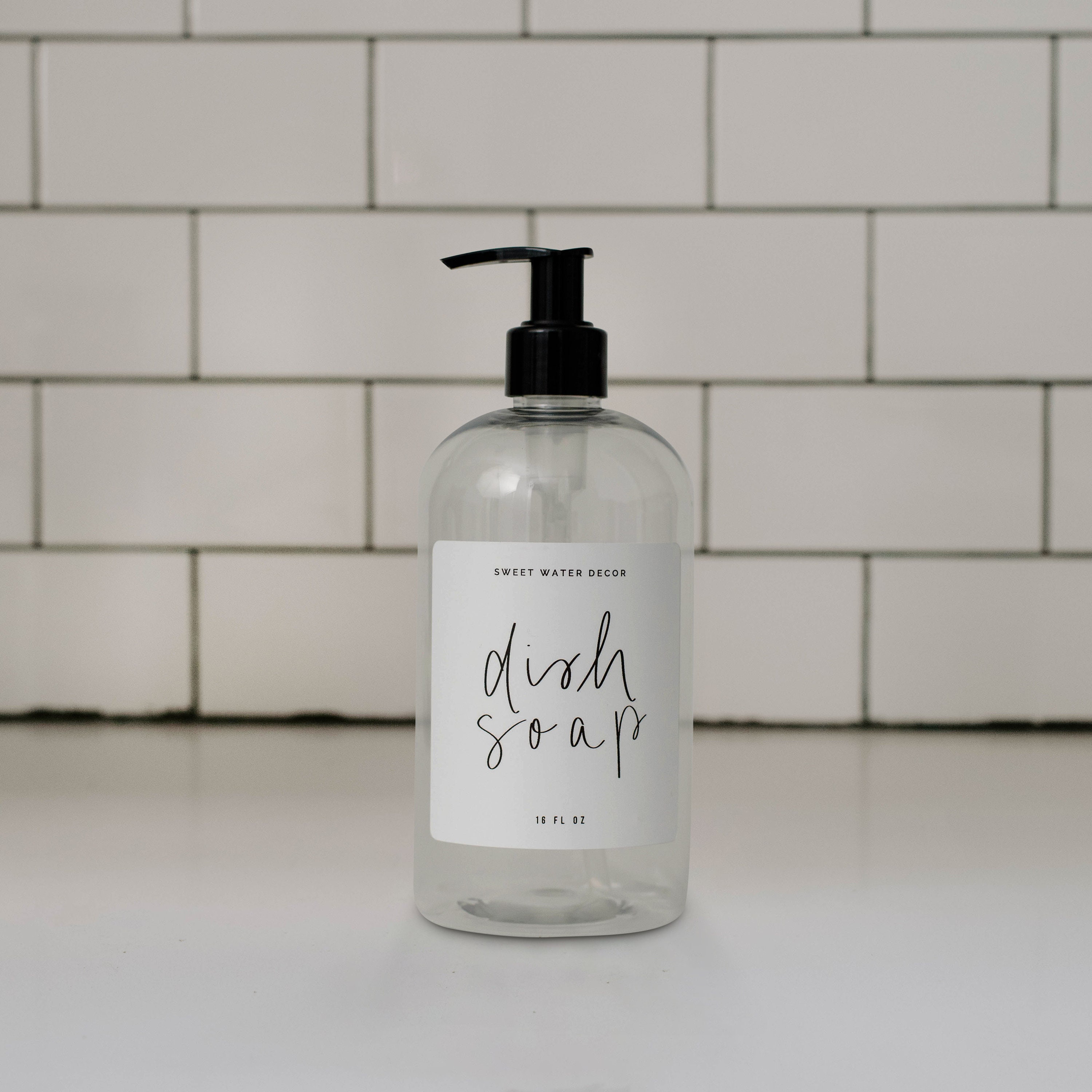 Dish Soap Bottle Dispenser Clear 16 Oz Plastic Dish Soap Etsy