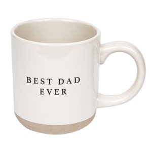 Best Dad Ever Coffee Mug: 14oz Stoneware Style (Microwave Safe) image 8