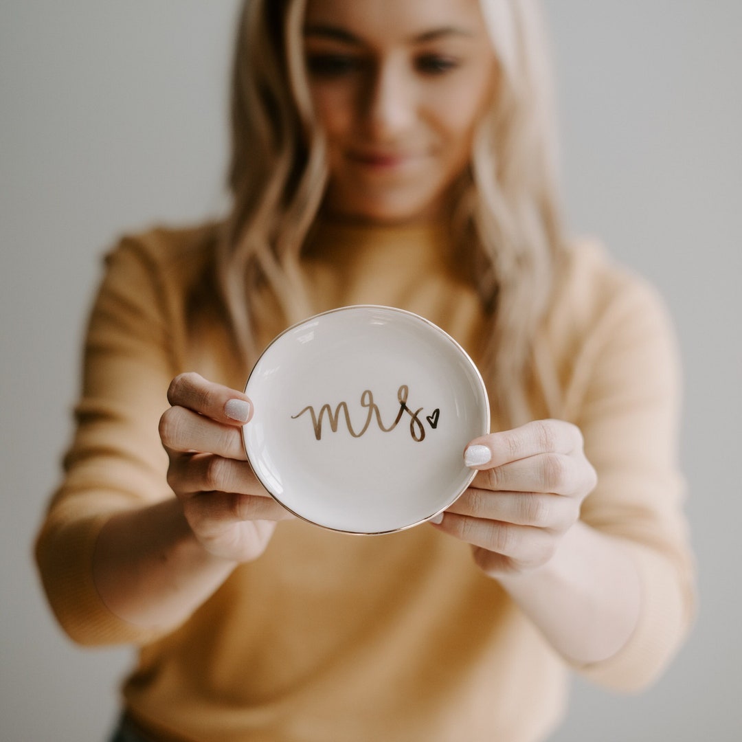Mrs Ring Dish Engagement Ring Dish, Wedding Ring Dish, Wifey Gift