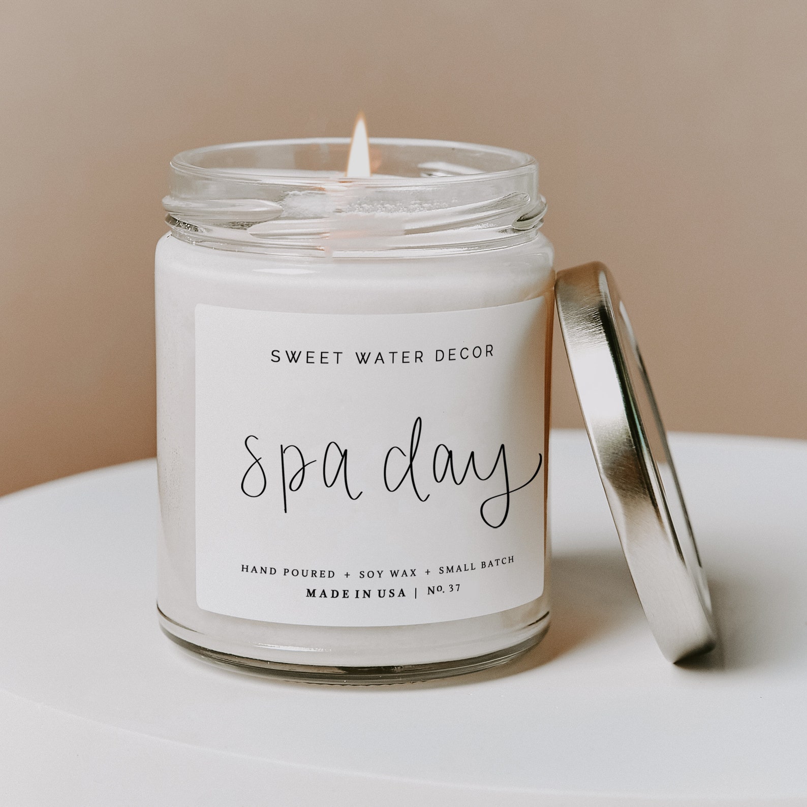 Spa Day Candle Relaxing Spa Candle Jasmine Candle Etsy