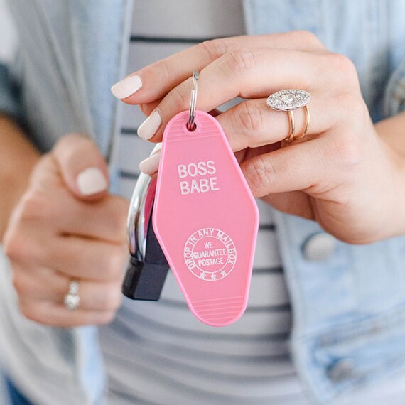 Boss Babe Pink Keychain Keychains For 