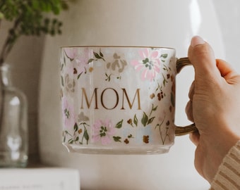 Mom Mug: 14 oz Floral Mug, Mother's Day Gift for Moms