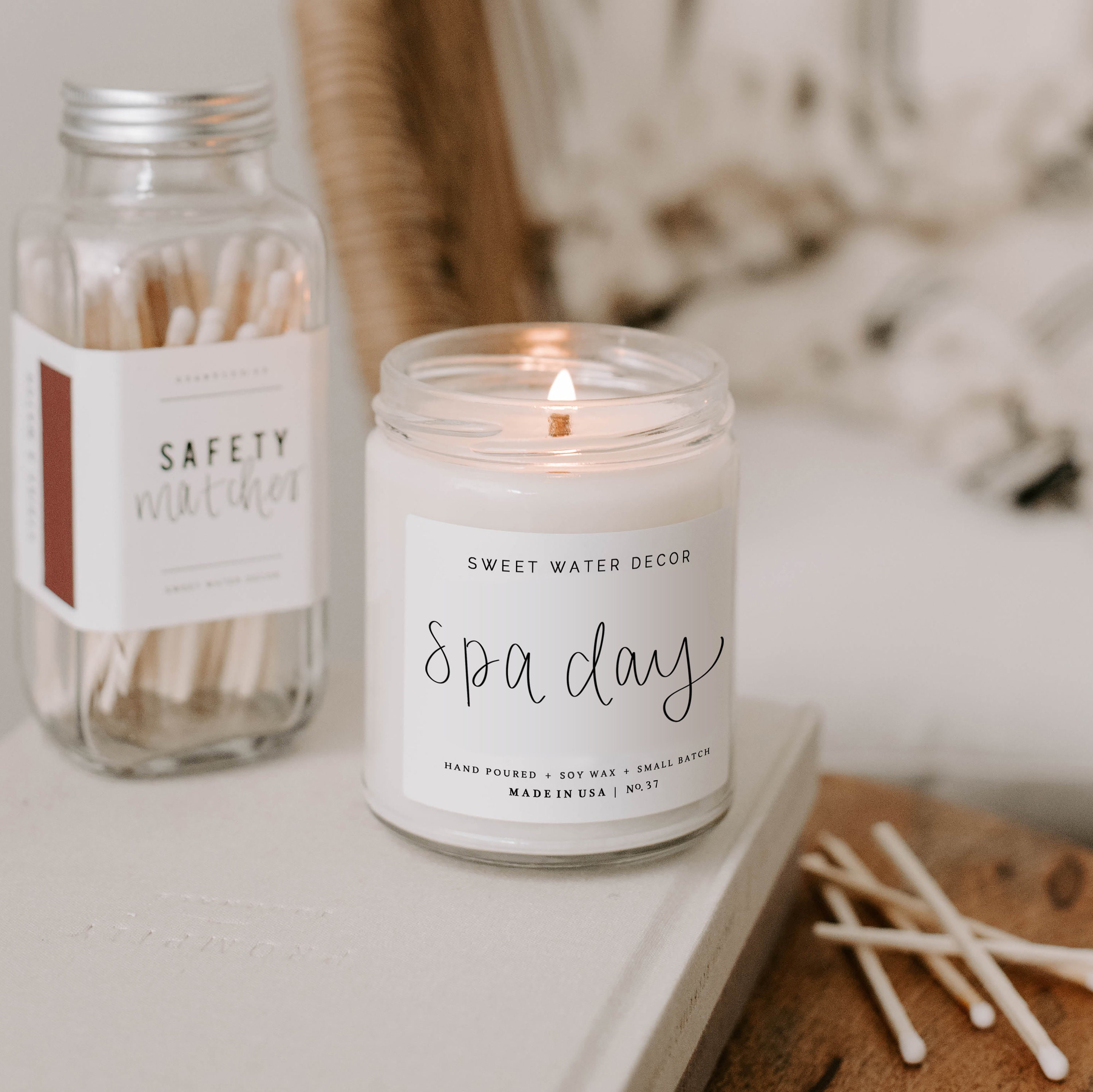 Spa Day Candle Relaxing Spa Candle Jasmine Candle Etsy
