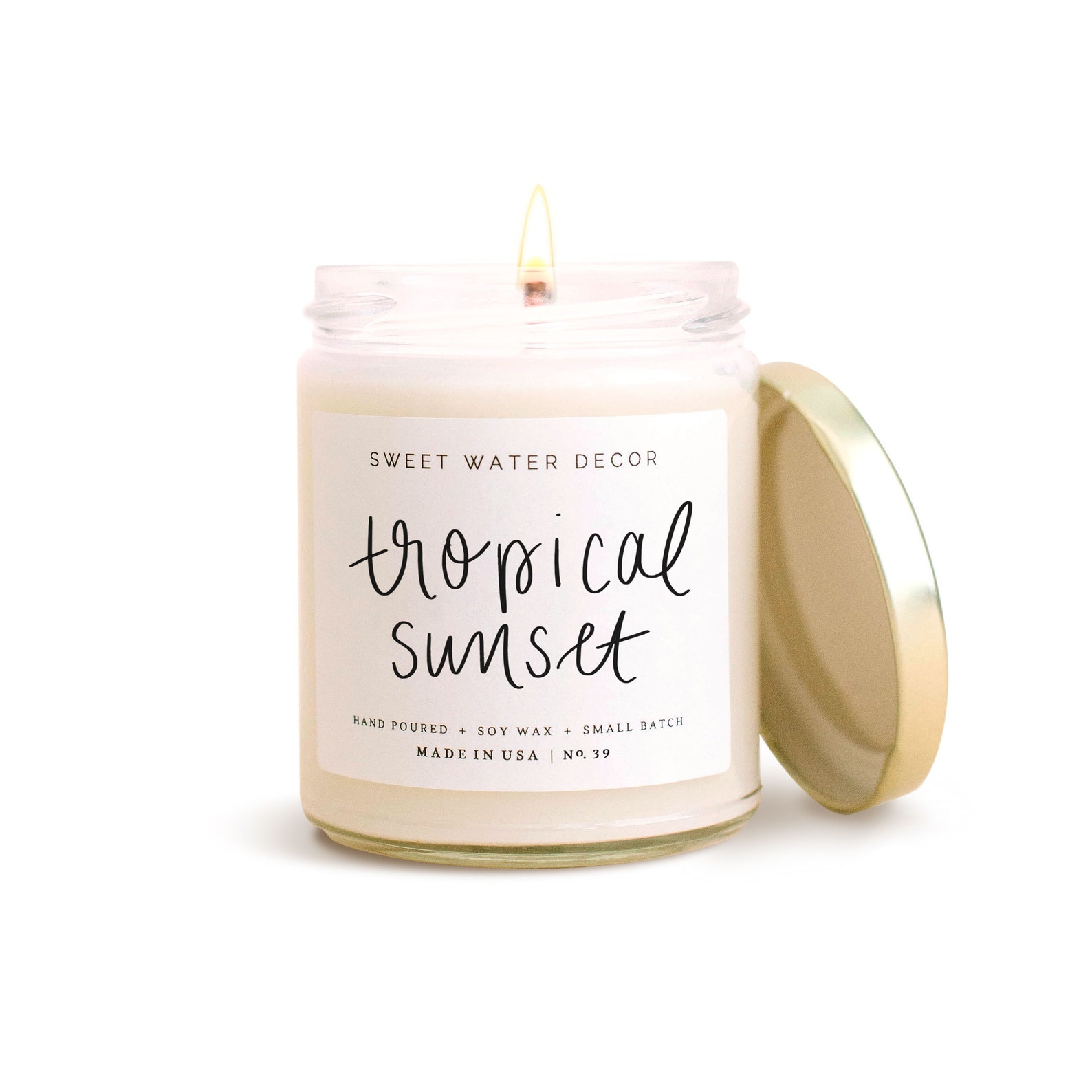 Tropical Sunset Candle Orange and Pineapple Scented Candle Etsy