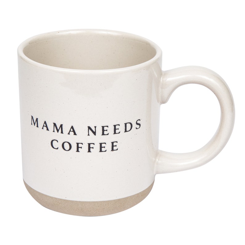 Mama Needs Coffee Mug: 14oz Stoneware Style (Microwave Safe) bild 7