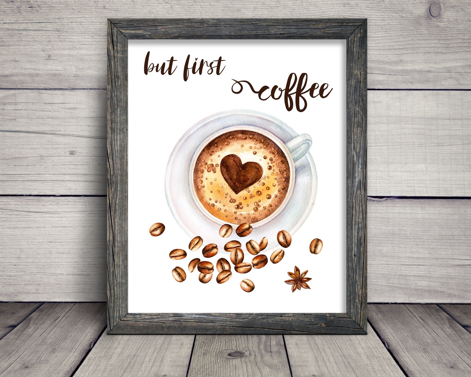 Coffee Wall Art Printable Coffee Watercolor Wall Art but - Etsy