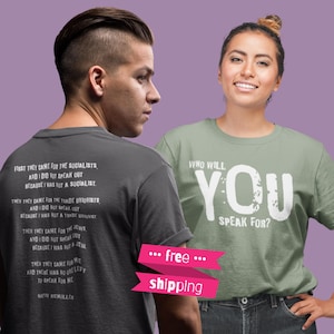 Martin Niemöller Quote T-Shirt: Social Justice Activism Tee