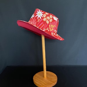 Australian Handmade Sun Hat with a lovely Australian native flower print