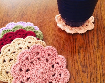 Set of 6 Floral Coasters