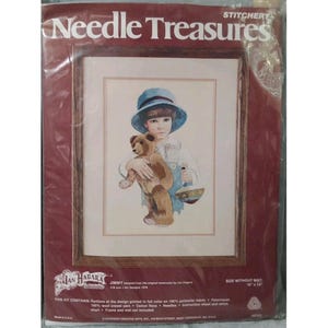 Nadel Treasures Jan Hagara Jody 00558 Diry 00545 Stitchery Kit 1979 10x14" Bild 3