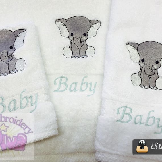 personalised baby towel set