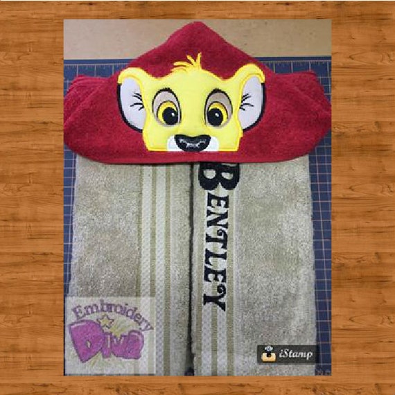 lion king hooded towel