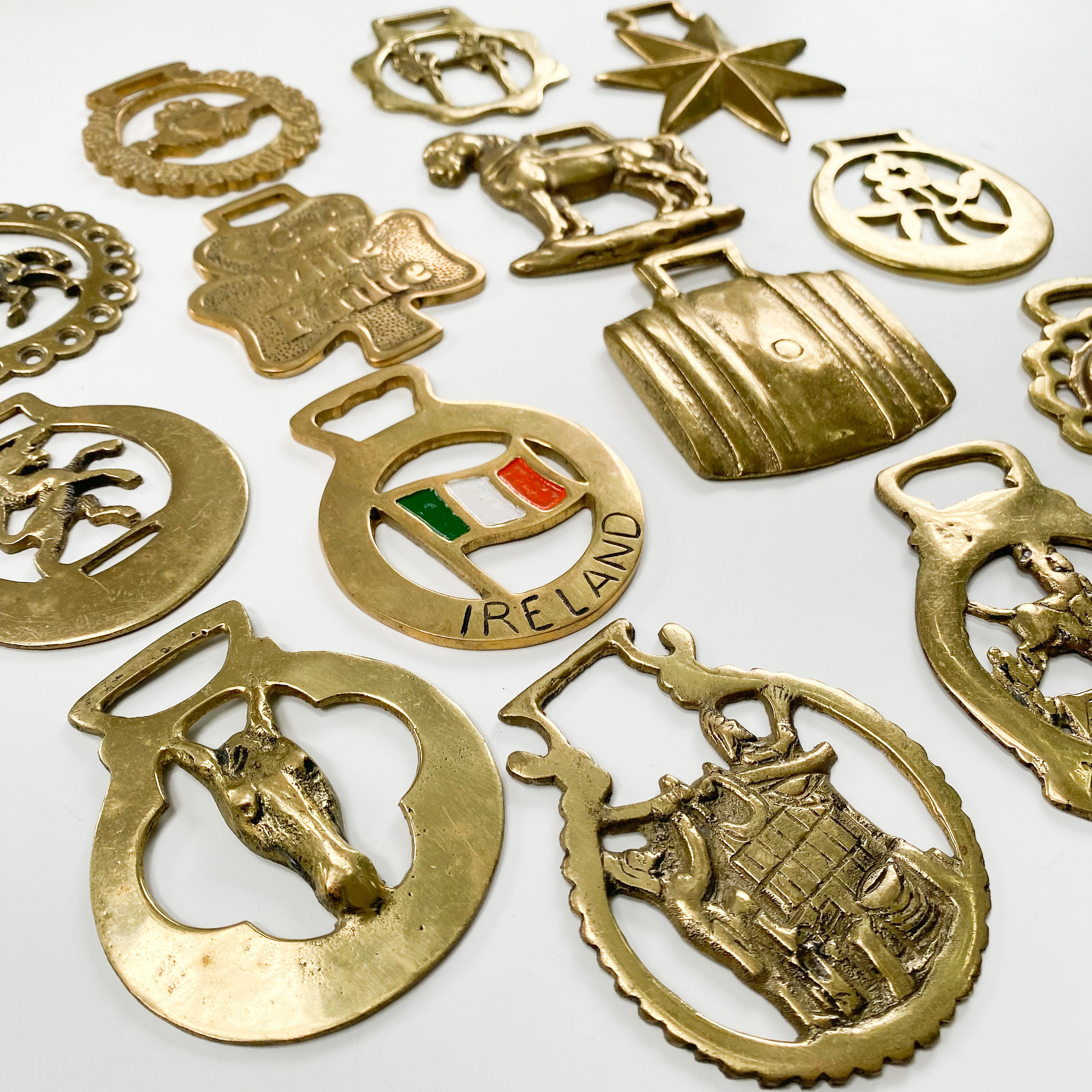 Vintage English Horse Brass Medallions Sold Individually, Brass Bridle  Harness Medals, Antique Vintage Horse Brass Ornaments Made in England 