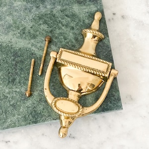 Colonial Style Door Knocker. Vintage Brass Front Door Knocker Large Door Knocker. Engravable Door Knocker