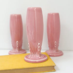 Vintage Homer Laughlin Fiesta Pink Bud Vase - Multiple Available, Vintage Fiestaware Small Pink Vase, Art Deco Style Pottery, Farmhouse Vase